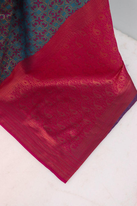 VastraLakshmi Marvellous Blue Soft Banarasi Silk Saree With Capricious Blouse Piece