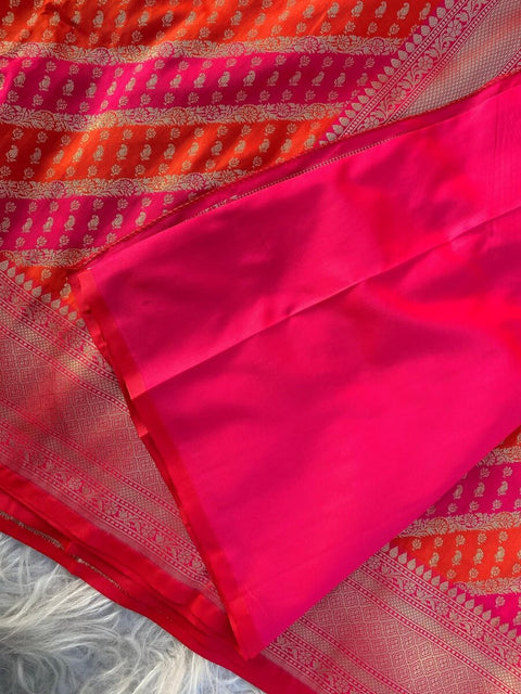 VastraLakshmi Proficient Pink Soft Banarasi Silk Saree With Fantabulous Blouse Piece