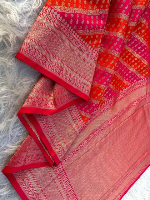 VastraLakshmi Proficient Pink Soft Banarasi Silk Saree With Fantabulous Blouse Piece